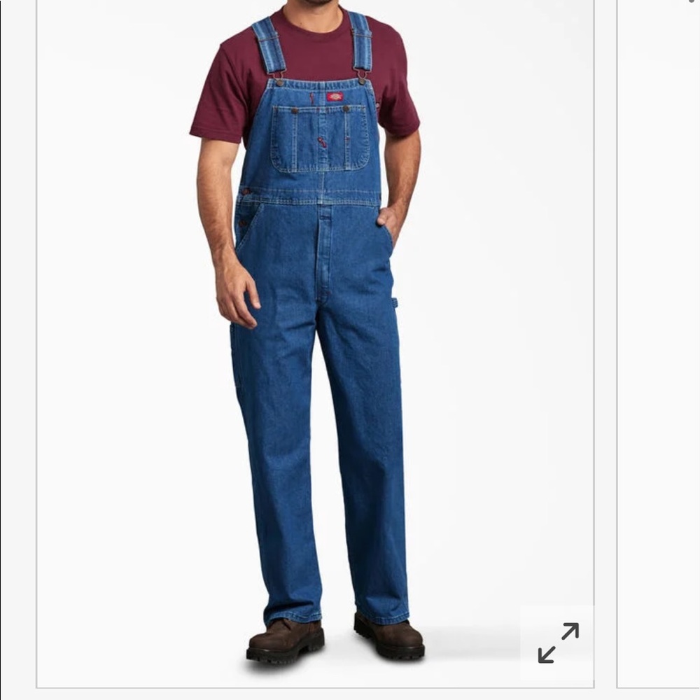 Dickies stonewashed indigo bib overalls
